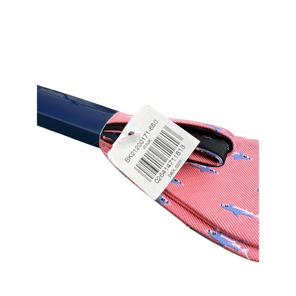 Saddlebred Pink Shark Patterned Adjustable Bow Tie Silk Blend New with Tags - Picture 4 of 4